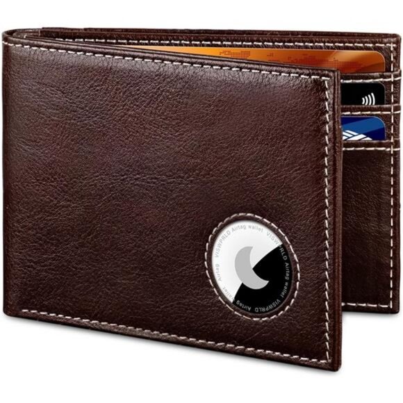 Bifold Full-Grain Leather Wallet for Men with RFID Blocking 11 Card Slots - Picture 1 of 7